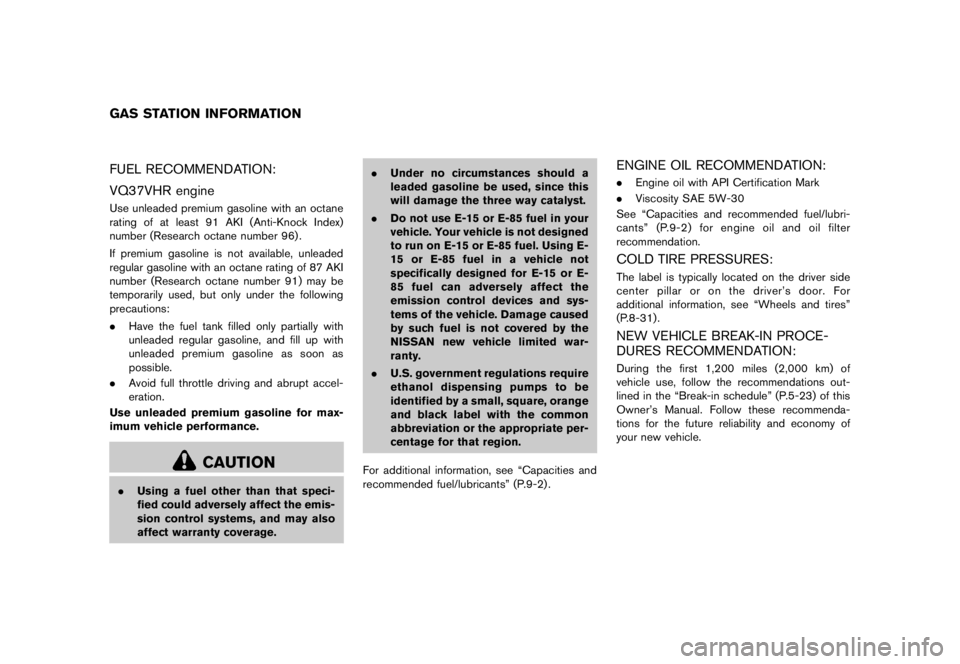 NISSAN 370Z 2012  Owners Manual 