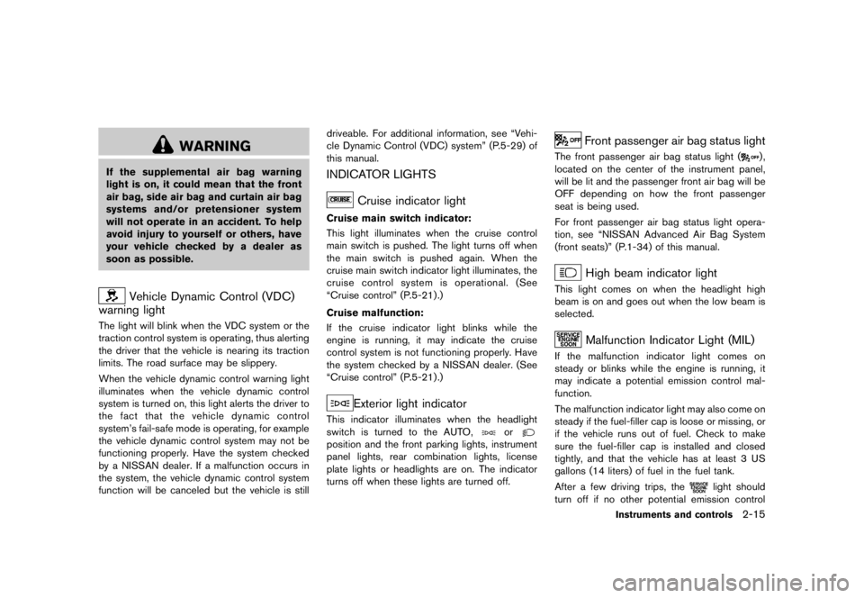 NISSAN 370Z 2015  Owners Manual �&�R�Q�G�L�W�L�R�Q� 