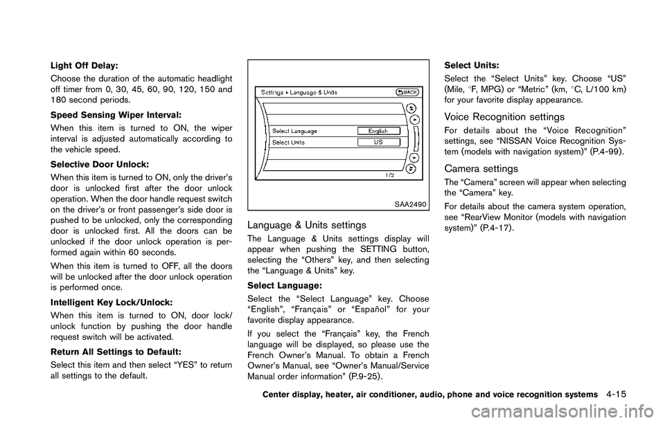 NISSAN 370Z 2014  Owners Manual 