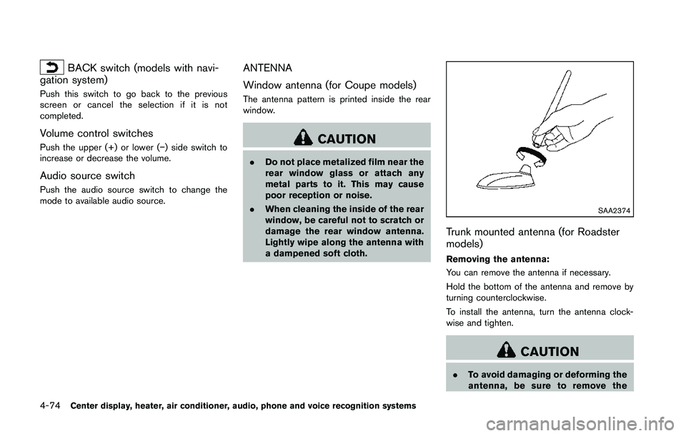 NISSAN 370Z 2014  Owners Manual 
