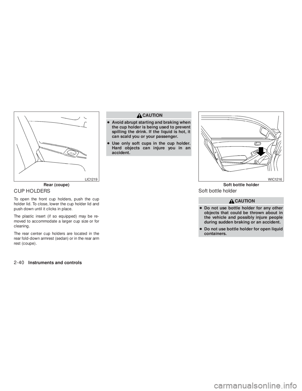 NISSAN ALTIMA COUPE 2008  Owners Manual Rear (coupe) 