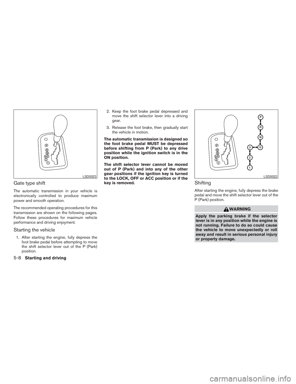 NISSAN ALTIMA 3,5 SE 2005  Owners Manual LSD0022 