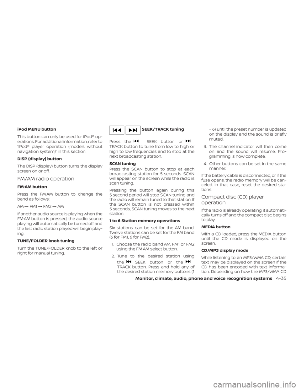 NISSAN ALTIMA SV 2018  Owners Manual 