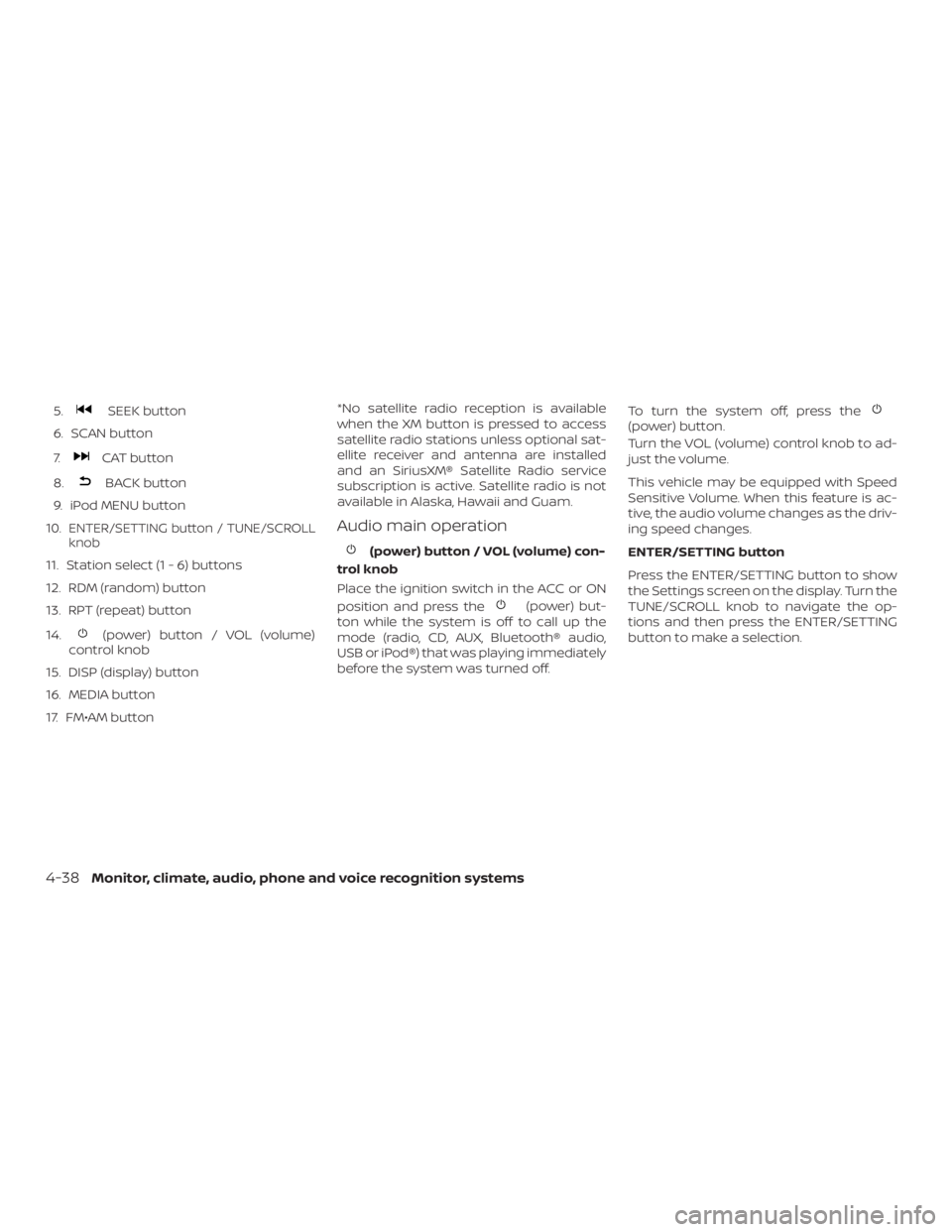 NISSAN ALTIMA SV 2018  Owners Manual 