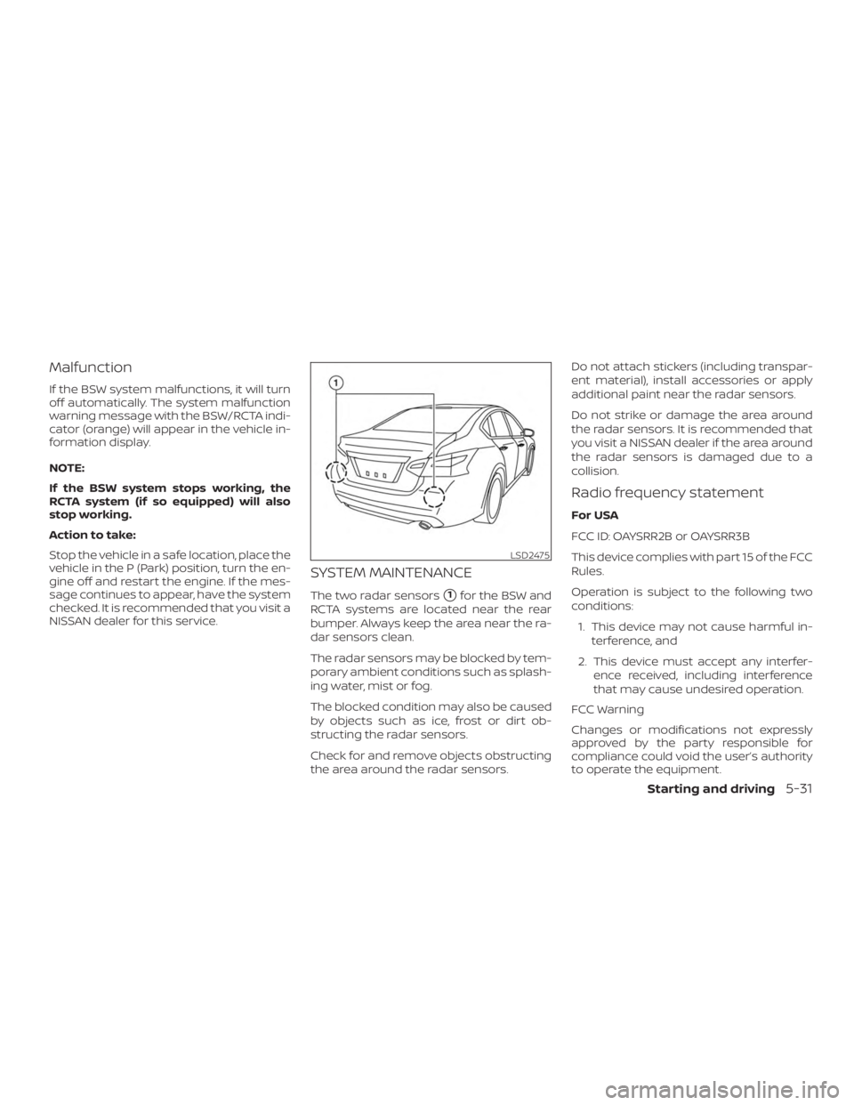 NISSAN ALTIMA SV 2018  Owners Manual 