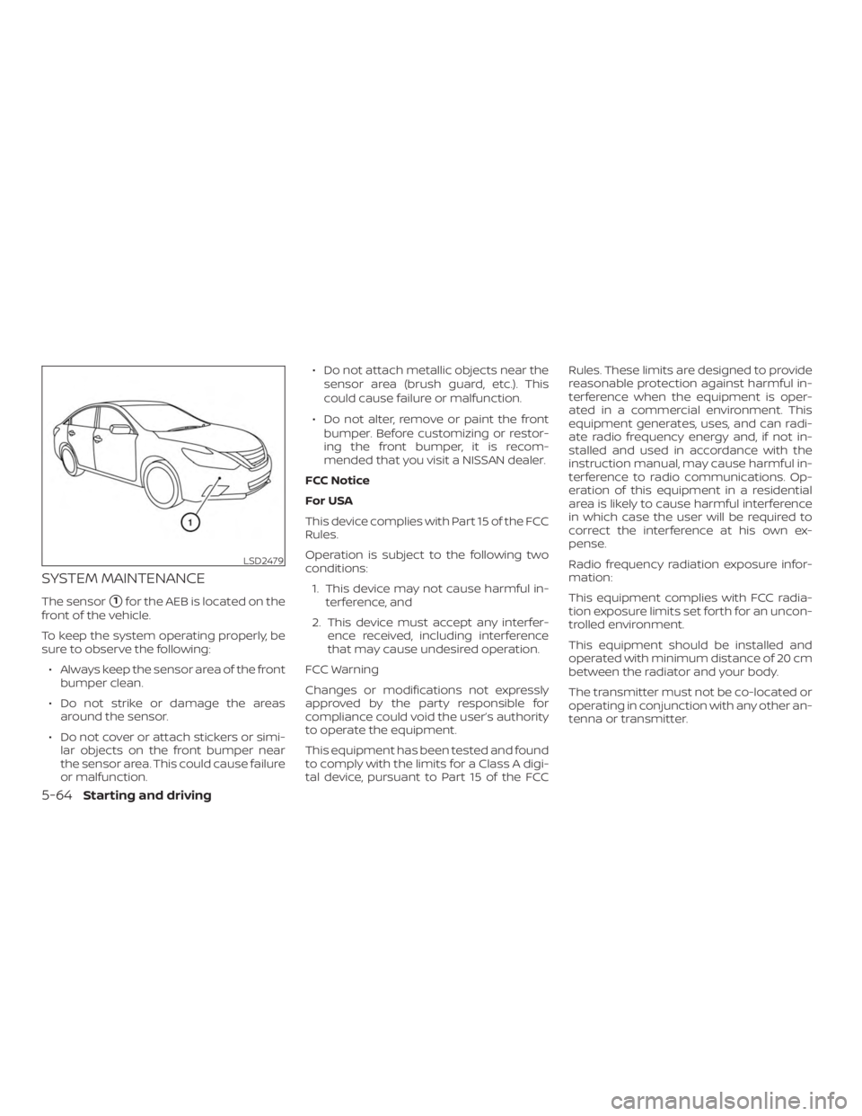 NISSAN ALTIMA SV 2018  Owners Manual 