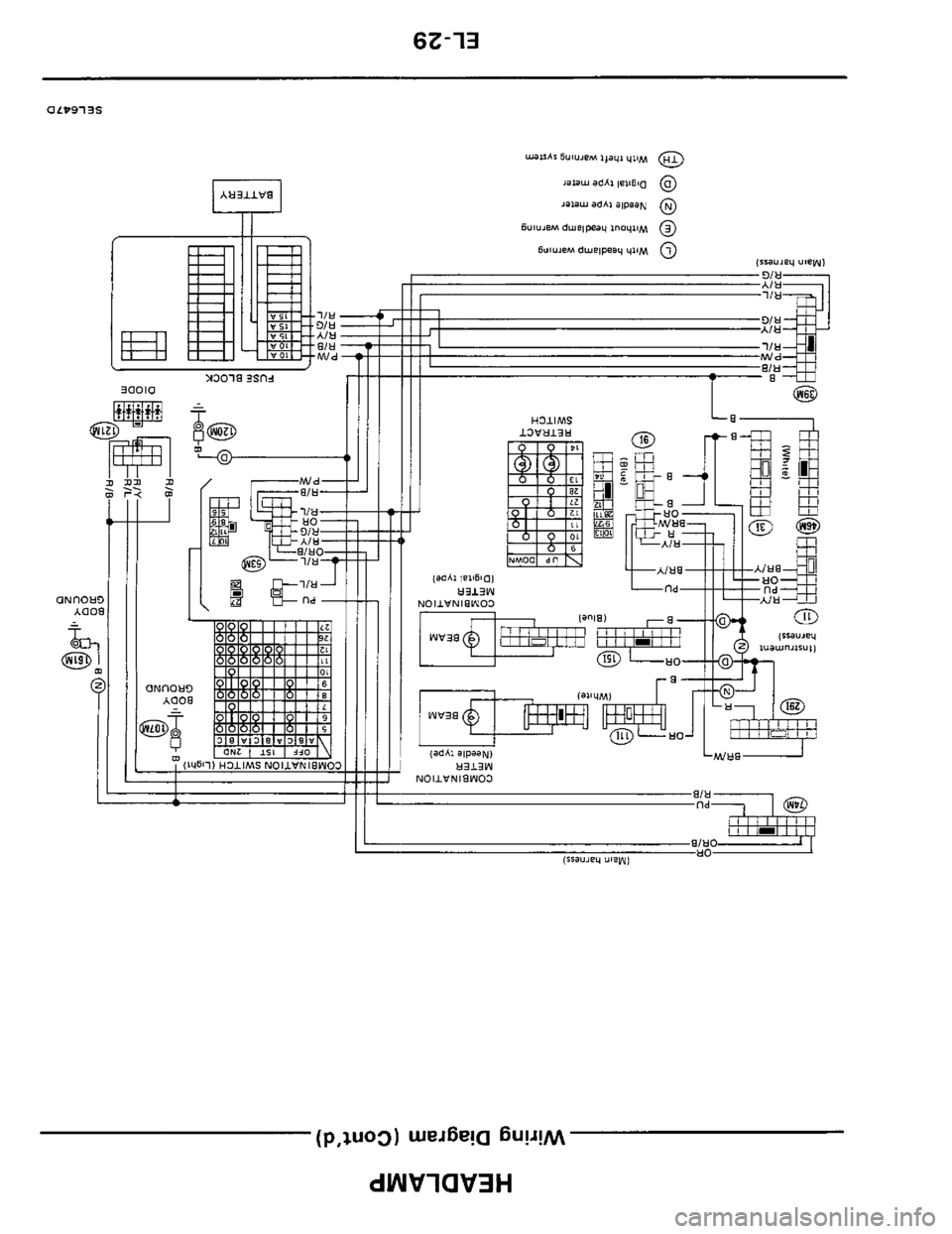 NISSAN 300ZX 1984 Z31 Electrical System Workshop Manual L 
, 
sin Mld 
u f  