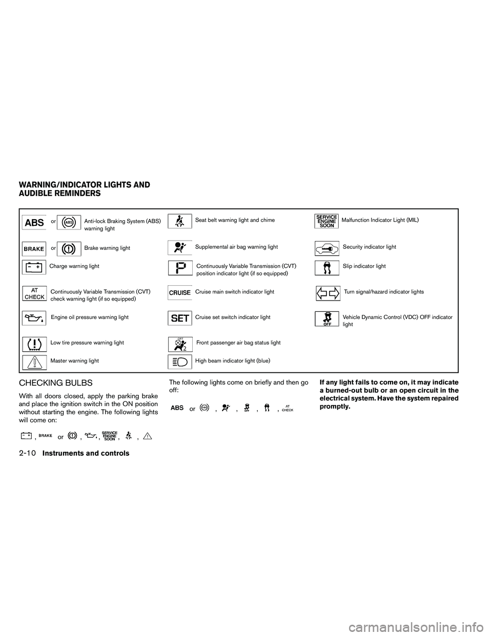 NISSAN ALTIMA 2012  Owners Manual or 