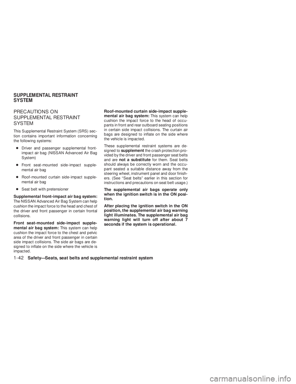 NISSAN ALTIMA 2009  Owners Manual 