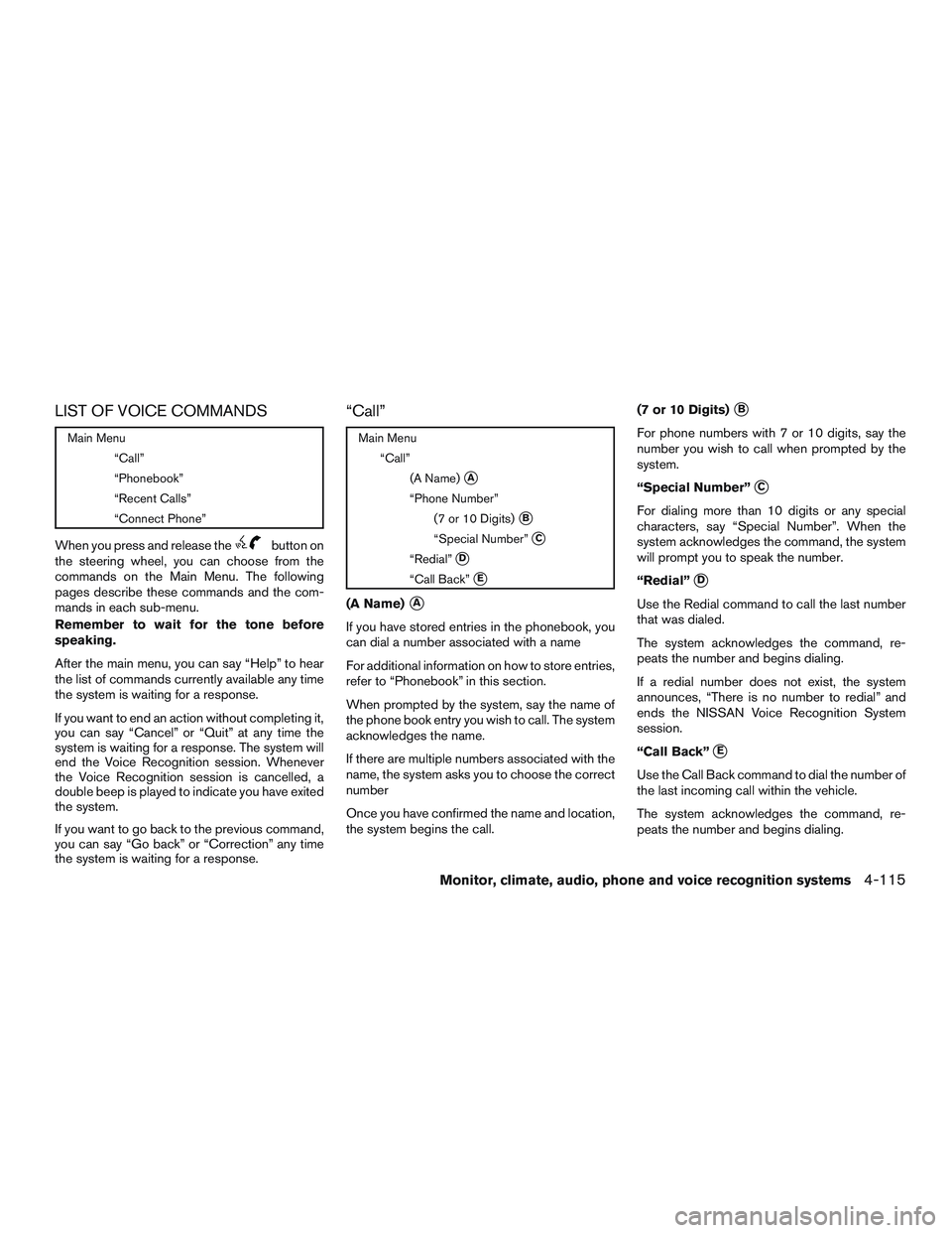 NISSAN ARMADA PLATINUM 2015  Owners Manual 