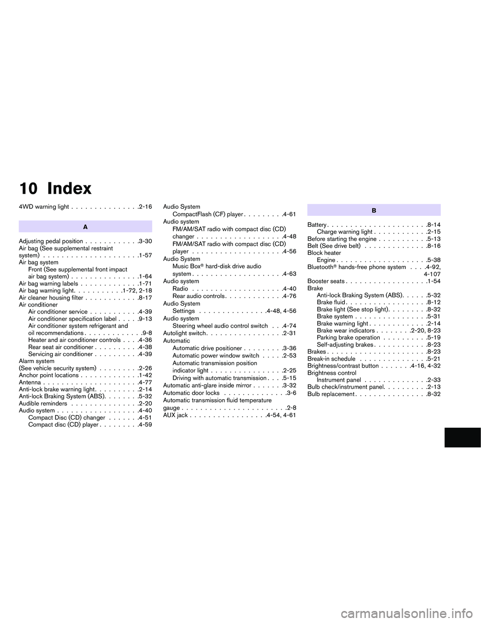 NISSAN ARMADA 2011  Owners Manual 