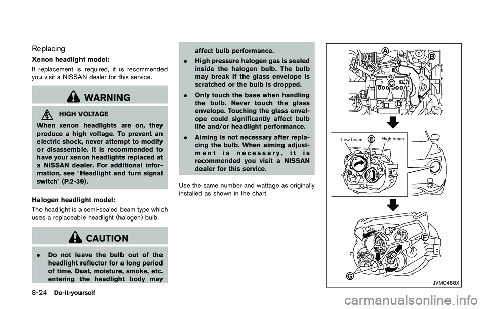 NISSAN JUKE 2021  Owners Manual JVA0024X
Positioning hook(s)
The illustration shows the location of the floor
mat positioning hook(s) .
SEAT BELTS
The seat belts can be cleaned by wiping them
with a sponge dampened in a mild soap
so