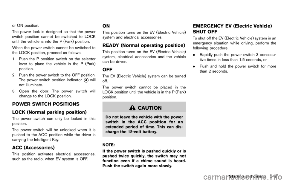 NISSAN LEAF 2012  Owners Manual 