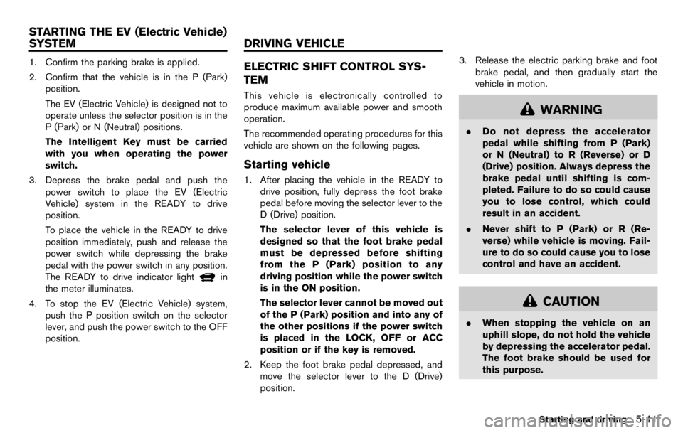 NISSAN LEAF 2012  Owners Manual 