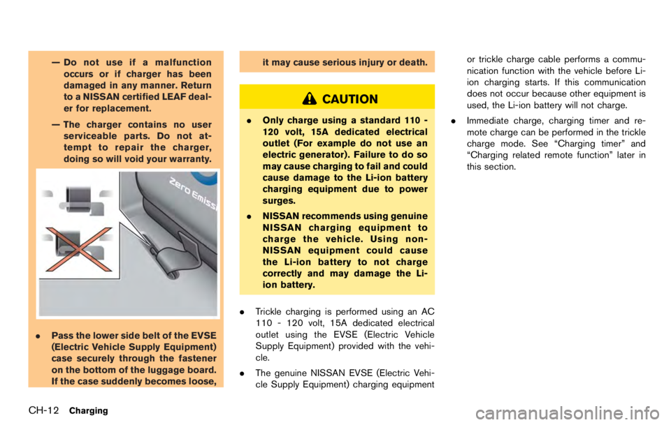 NISSAN LEAF 2012  Owners Manual 