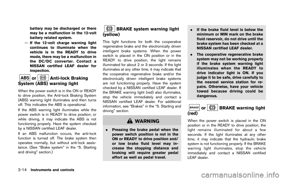 NISSAN LEAF 2011  Owners Manual 