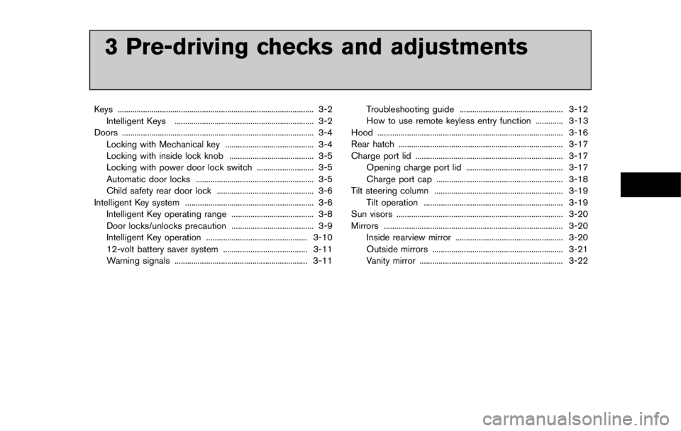 NISSAN LEAF 2011  Owners Manual 