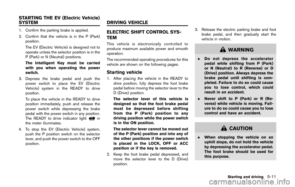 NISSAN LEAF 2011  Owners Manual 