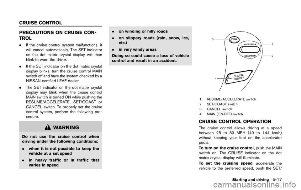 NISSAN LEAF 2011  Owners Manual 