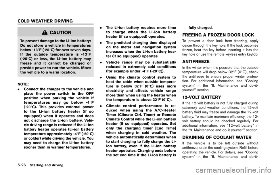 NISSAN LEAF 2011  Owners Manual 