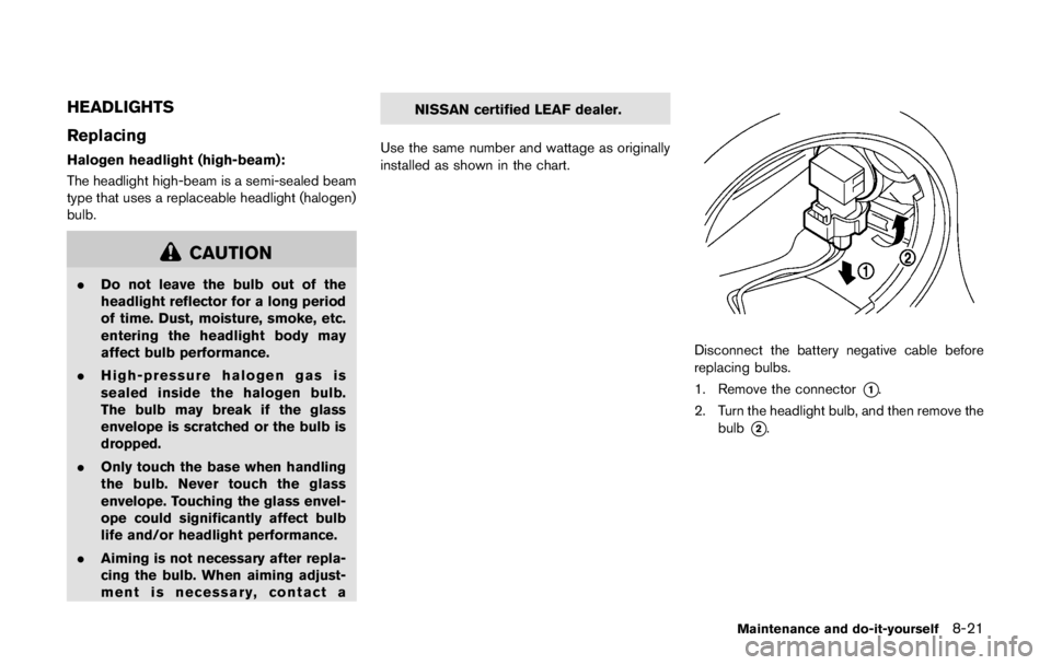 NISSAN LEAF 2011  Owners Manual 