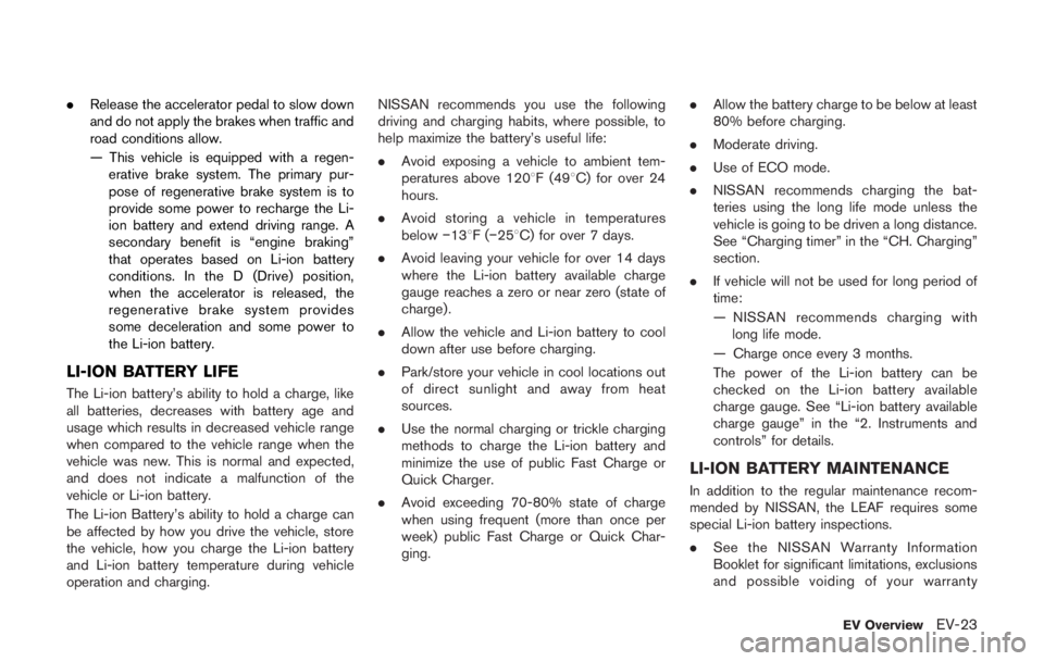 NISSAN LEAF 2011  Owners Manual 