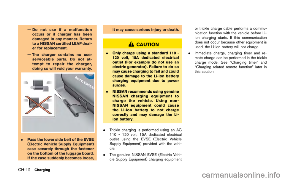 NISSAN LEAF 2011  Owners Manual 