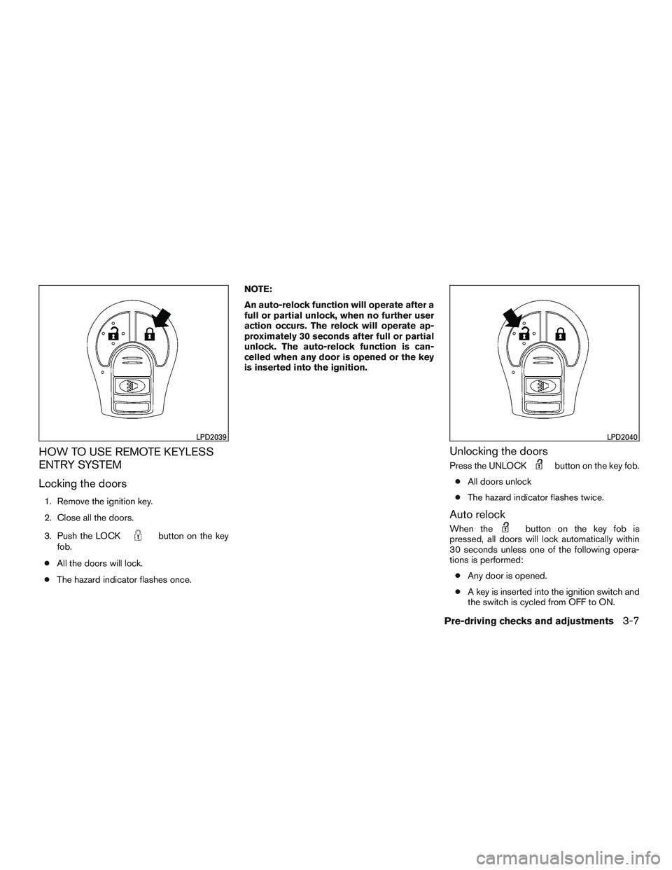 NISSAN MICRA 2012  Owners Manual 