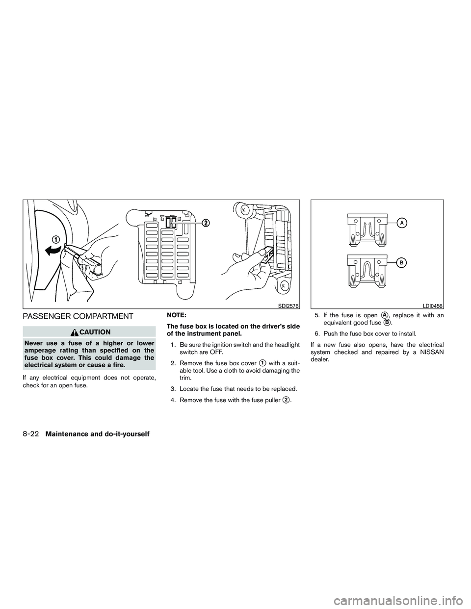 NISSAN MICRA 2012  Owners Manual PASSENGER COMPARTMENT 
