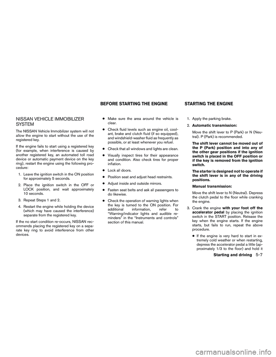 NISSAN MICRA 2010  Owners Manual 