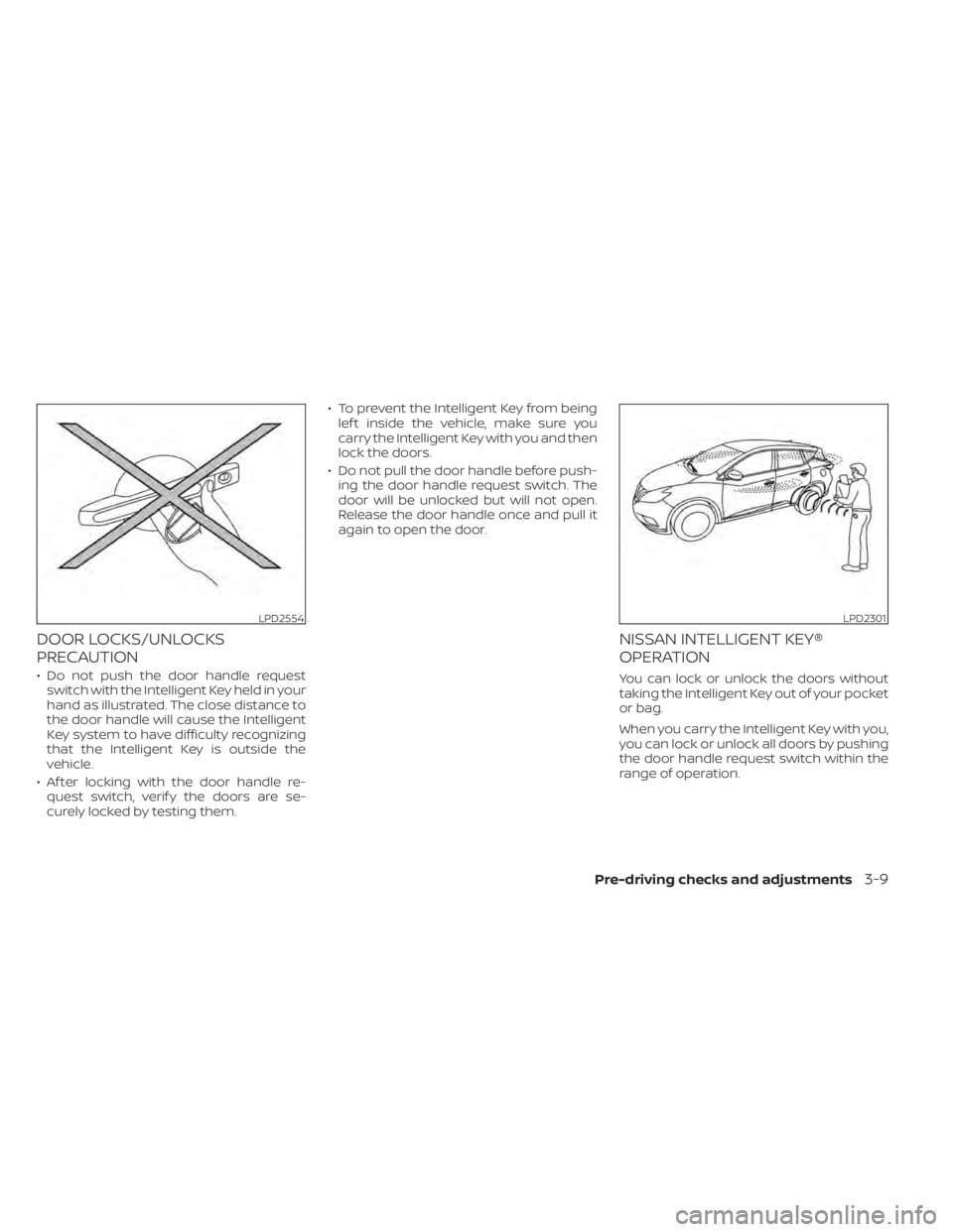 NISSAN MURANO 2022  Owners Manual LPD2554LPD2301 