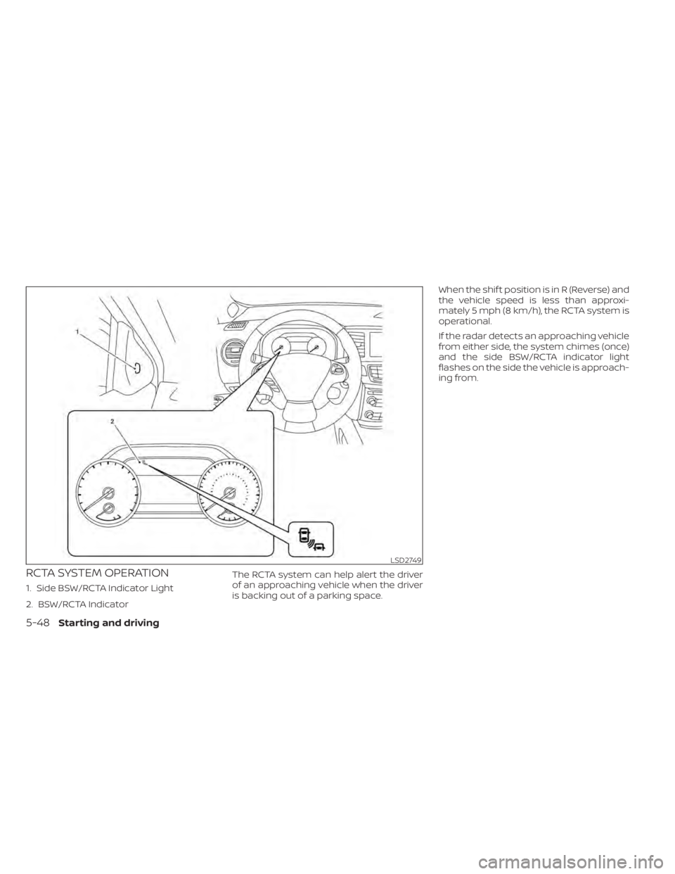 NISSAN MURANO 2022  Owners Manual LSD2749
5-48Starting and driving 