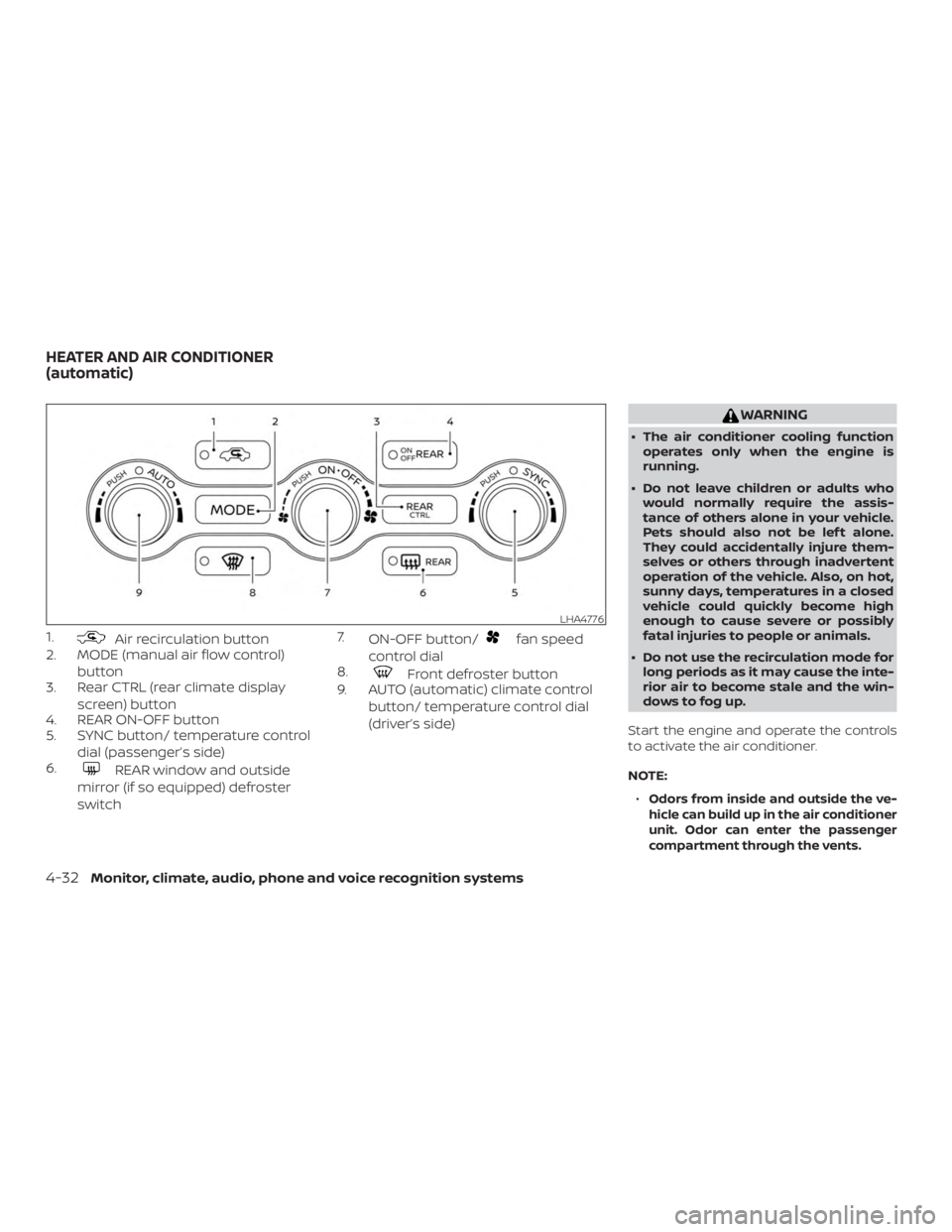 NISSAN PATHFINDER SV 2019  Owners Manual 1. 
