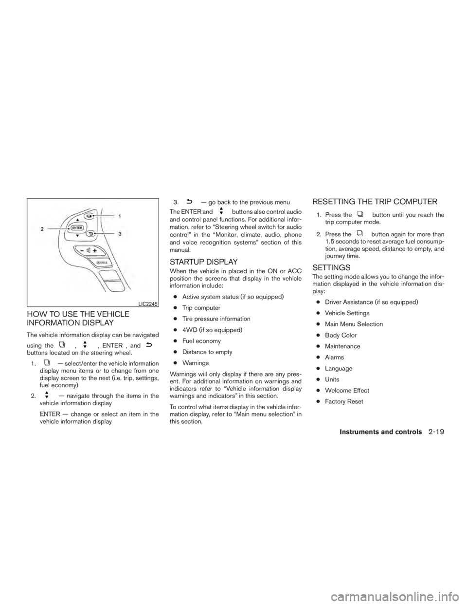 NISSAN PATHFINDER PLATINUM 2016  Owners Manual 