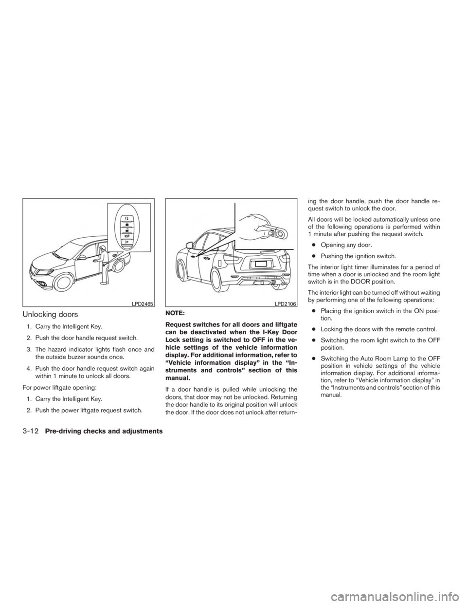 NISSAN PATHFINDER PLATINUM 2016  Owners Manual 