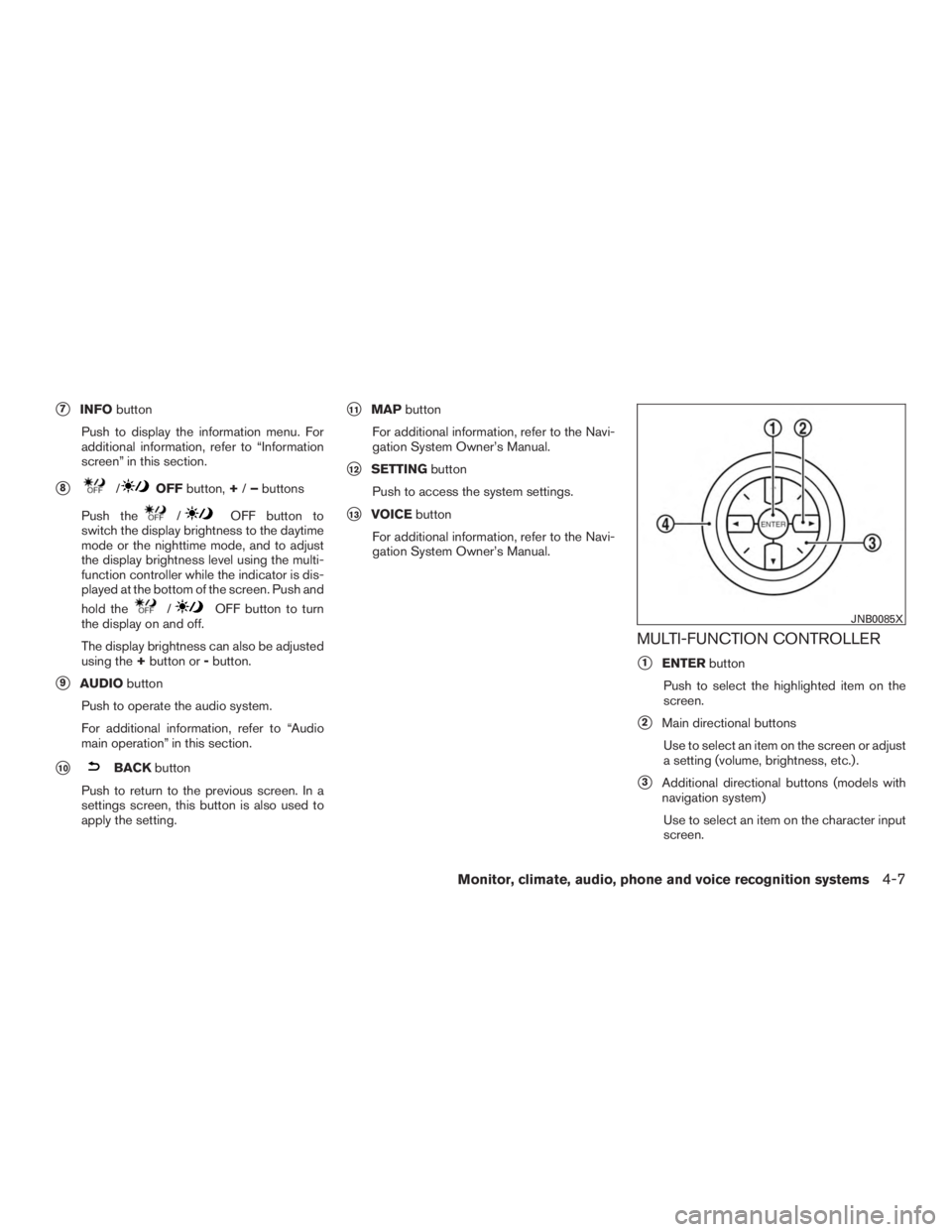 NISSAN PATHFINDER PLATINUM 2016  Owners Manual 