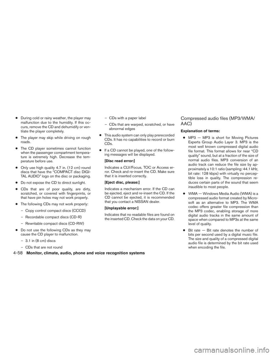 NISSAN PATHFINDER PLATINUM 2016  Owners Manual 