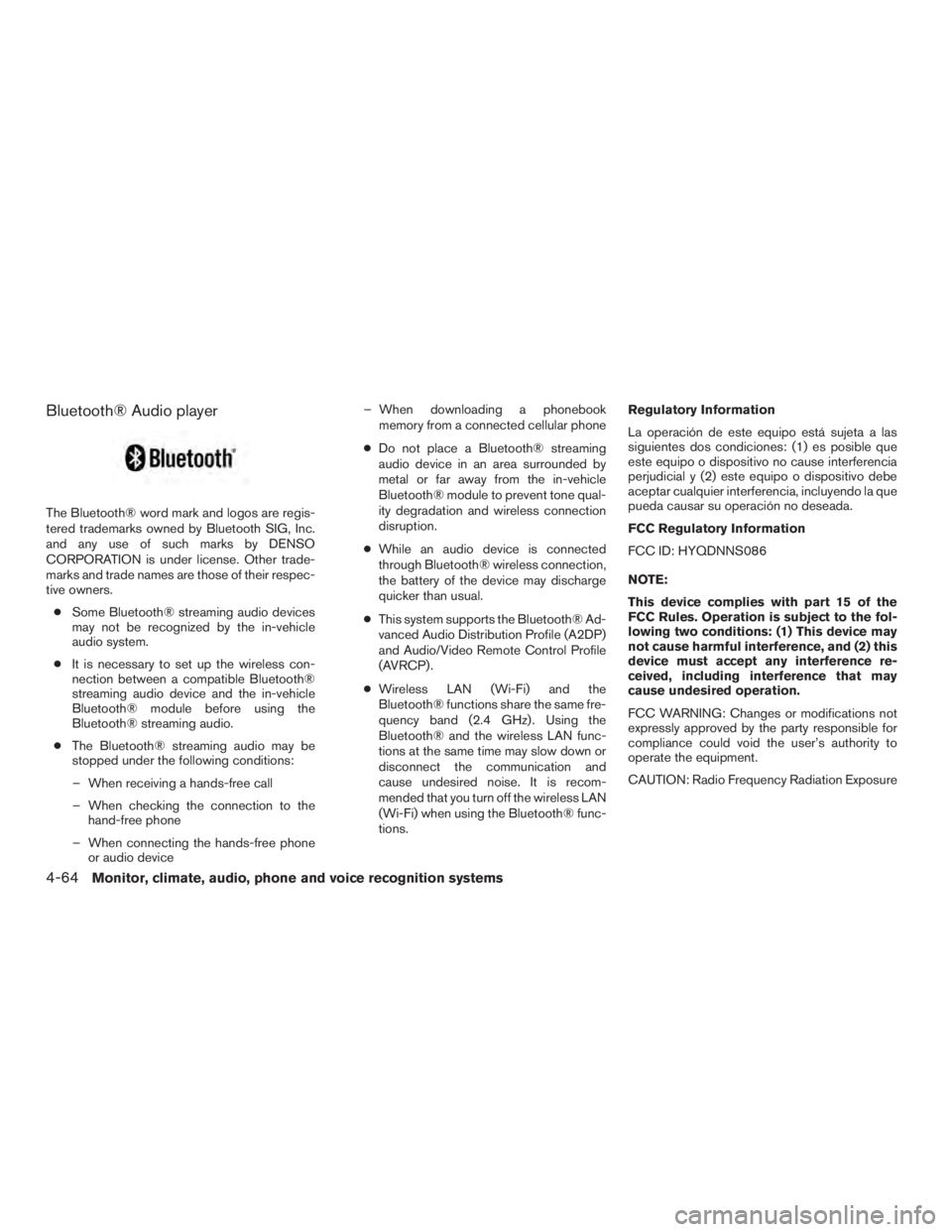 NISSAN PATHFINDER PLATINUM 2016  Owners Manual 