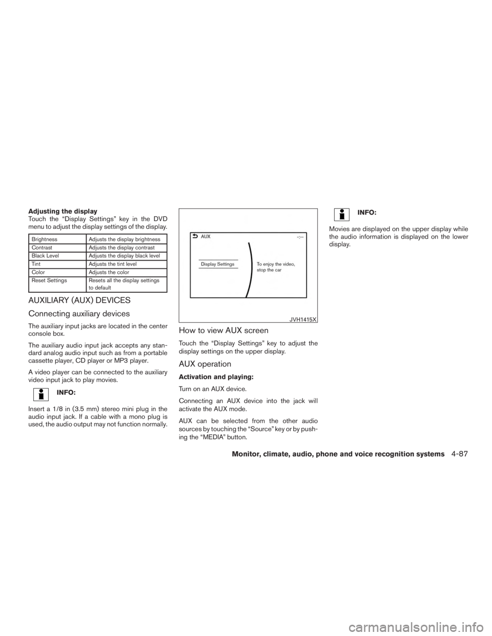 NISSAN PATHFINDER PLATINUM 2016  Owners Manual 