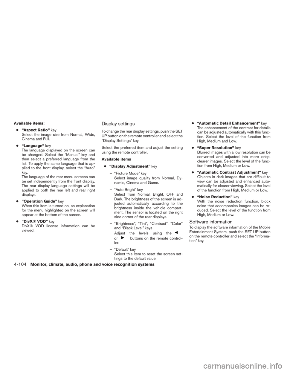 NISSAN PATHFINDER PLATINUM 2016  Owners Manual 