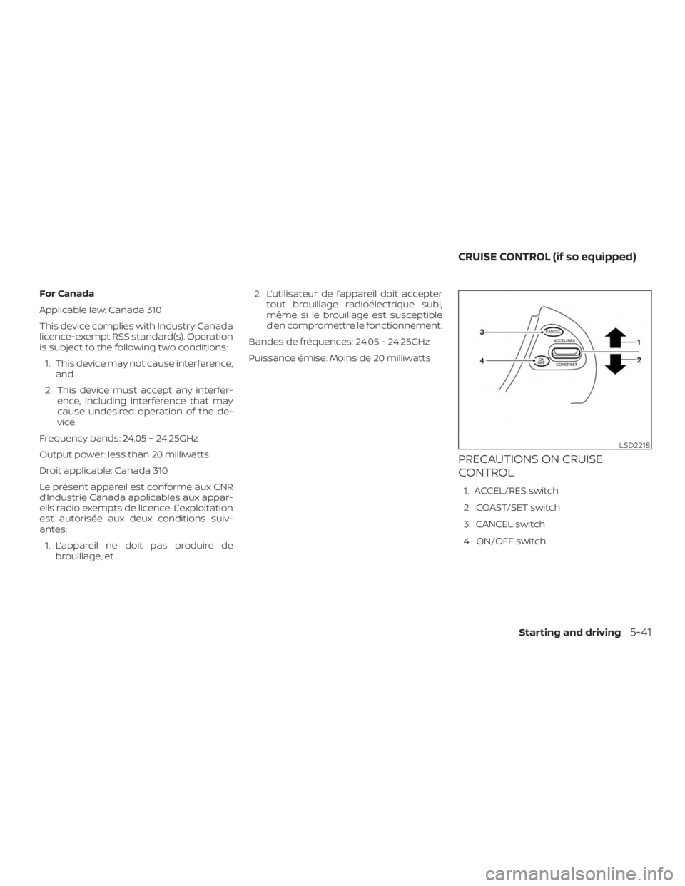 NISSAN PATHFINDER PLATINUM 2018  Owners Manual 
