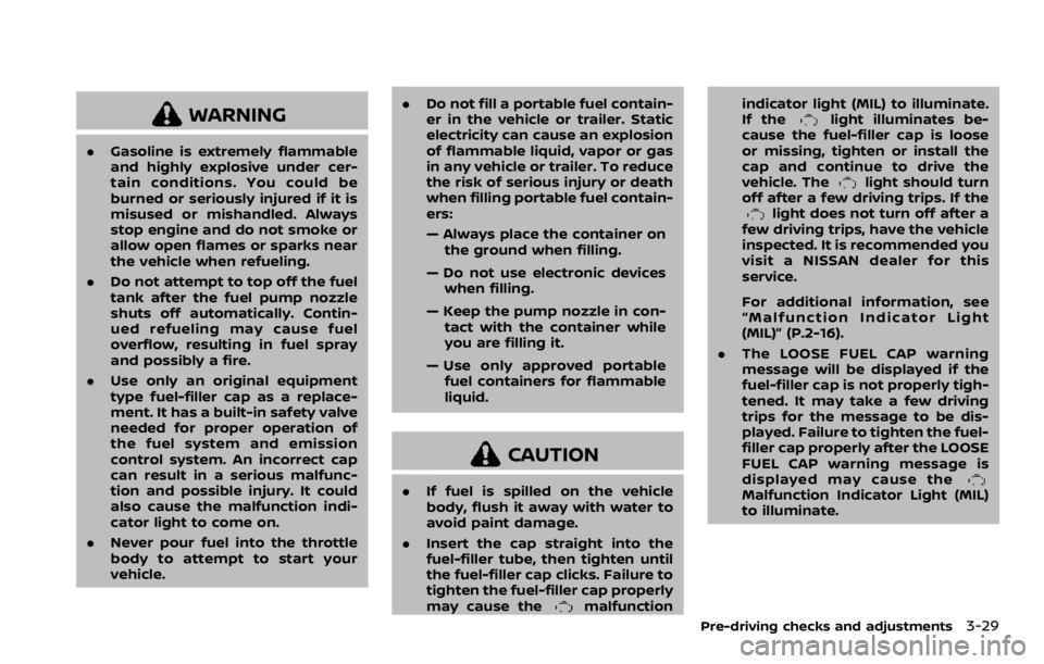 NISSAN ROGUE 2022  Owners Manual WARNING 