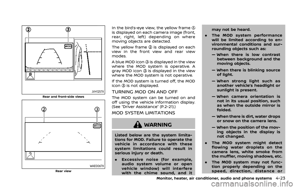 NISSAN ROGUE 2022  Owners Manual JVH1257X
Rear and front-side views 