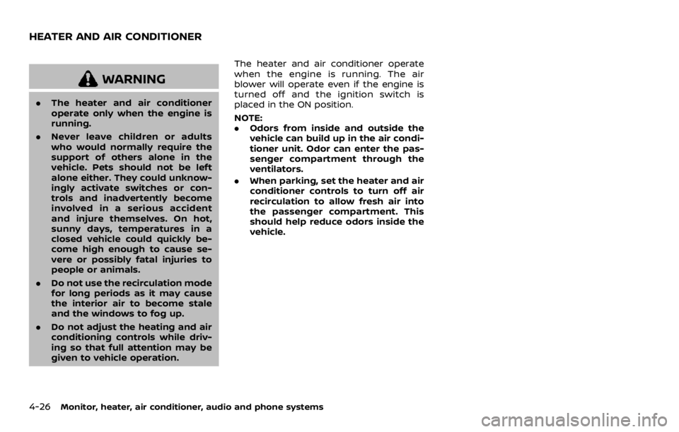 NISSAN ROGUE 2022  Owners Manual WARNING 
