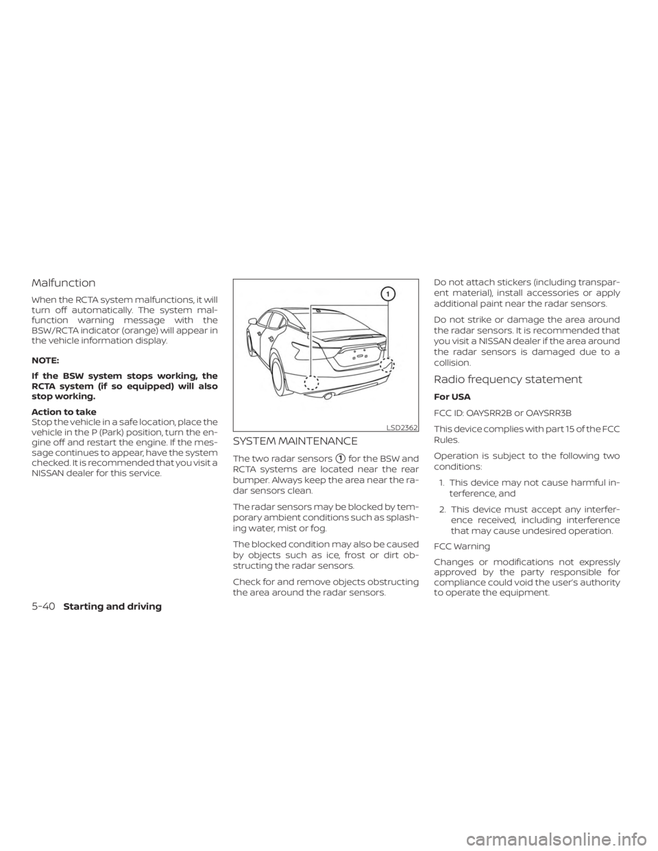 NISSAN MAXIMA PLATINUM 2018  Owners Manual 