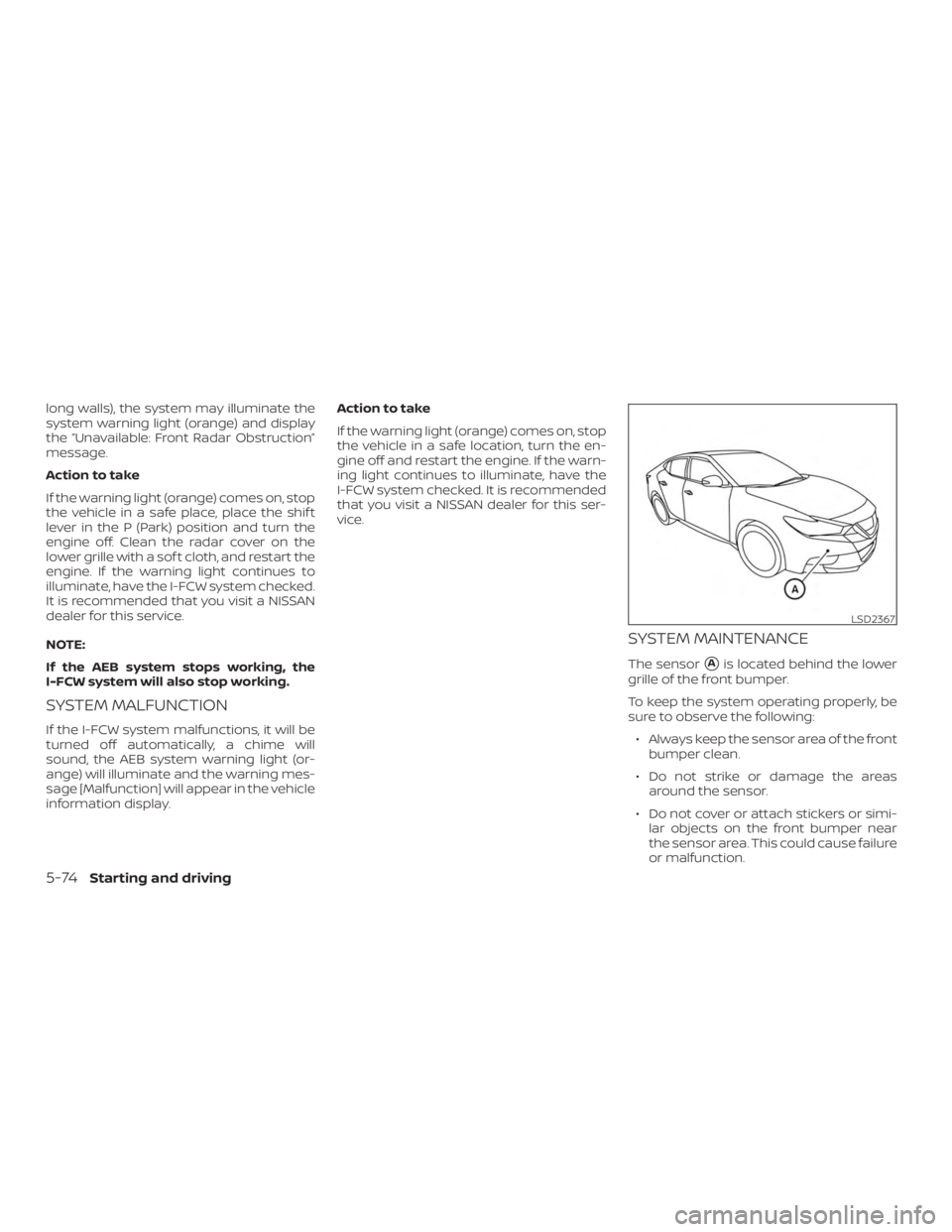 NISSAN MAXIMA PLATINUM 2018  Owners Manual 