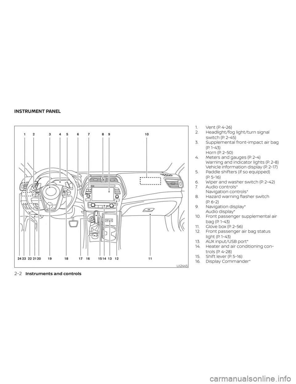 NISSAN MAXIMA PLATINUM 2018  Owners Manual 