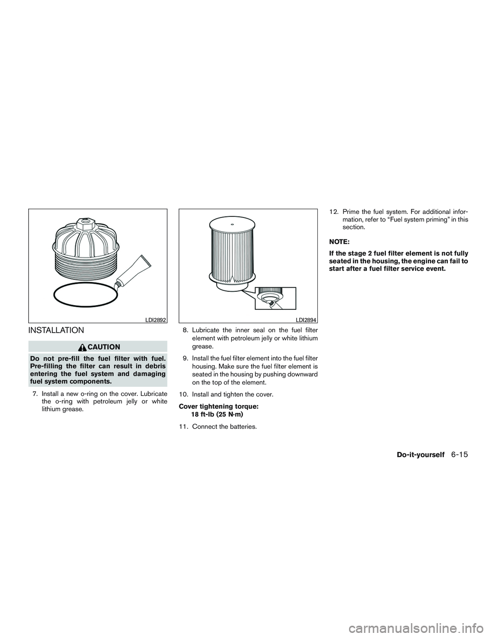 NISSAN TITAN XD 2017  Owners Manual INSTALLATION 