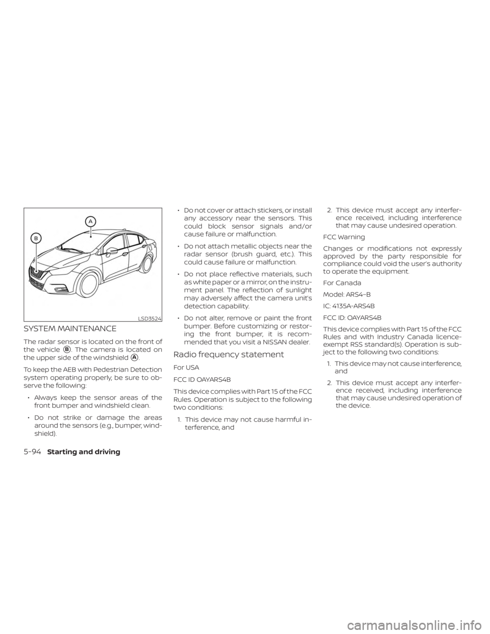 NISSAN VERSA SEDAN 2021  Owners Manual 