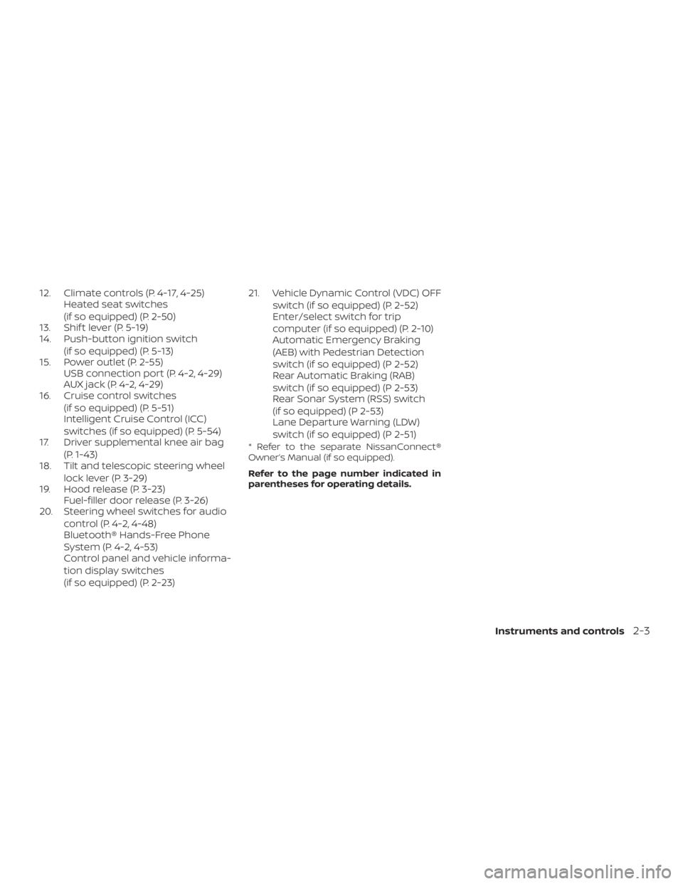 NISSAN VERSA SEDAN 2021  Owners Manual 